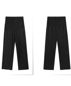 パンツ レギンス | マタニティワイドパンツ マタニティ服 プリーツパンツ ゆったり薄手 ボトムス 八分丈ズボン マタニティウェア 涼しい M L 柔らか アジャスター 3色 XXL XL
