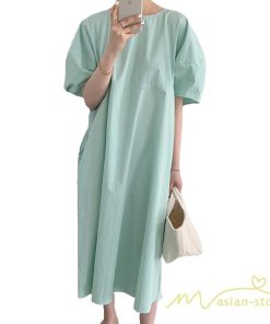 マキシ | ワンピース レディース パフスリーブロングワンピース ハーフスリーブ マキシワンピース ロング丈 半袖 マキシ丈 送料無料 韓国ファッション カジュアル