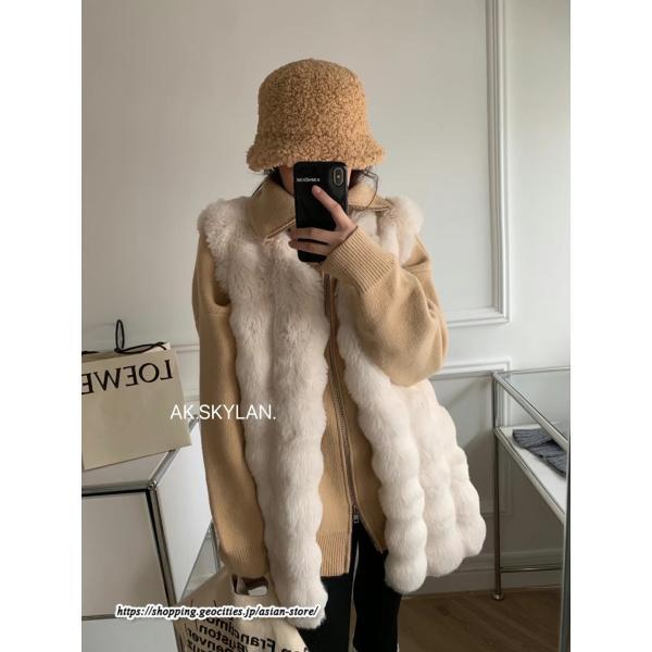 ベスト | ボリュームフェイクファーファー毛皮レディース 冬 フェイクファー 毛皮コート アウター ノースリーブ ふわふわ 前開き ジレ 秋冬