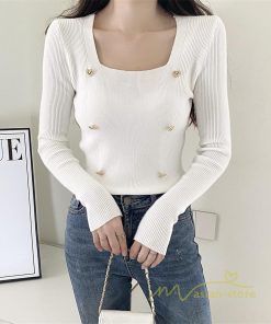 ｔシャツ・カットソー | リブカットソー レディース 秋 秋服 トップス 長袖 ロングスリーブ リブ カットソー 綿混 秋コーデ インナー 伸縮性 ショート丈 タイト スリム ニットソー