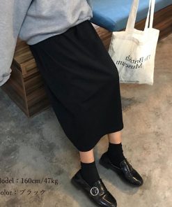 ロングスカート | Aライン フレアスカート黒