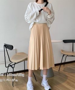 ロングスカート | プリーツスカート ハイウエスト 着やせ