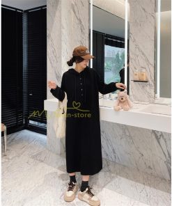 マキシ | スウェットワンピース ロングワンピース スウェット ロングパーカー ゆったり パーカーワンピース 体型カバー 大きいサイズ かわいい 50代 秋冬 20代30代 大人