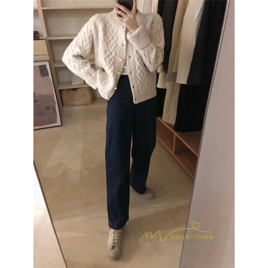 カーディガン | ニットショート丈 アウター レディース 羽織り 無地 長袖 ライトアウター セーター 秋冬 ニット 可愛い 20代30代 通学通勤