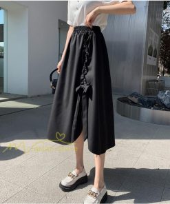スカート | フレア ロング春物 レディース 春夏 リボン付き 蝶結び ウエストゴム 20代30代40代 通勤通学 カジュアル お出かけ 夏物 上品 着痩せ 着回し