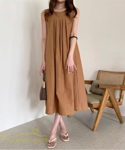 マキシ | ワンピース ノースリーブ 夏服 麻混 リネン混 春夏 カジュアル Aラインワンピース 綿麻 レディース フリーサイズ 夏 ロング丈 ギャザー きれいめ 無地