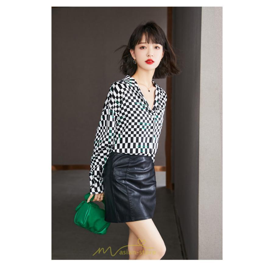 シャツ・ブラウス | ブラウス レディース 長袖 50代 シャツ トップス シフォン チェック柄 きれい 40代 30代 20代 カジュアル お出かけ 食事会 デート お出かけ 女子会 通勤