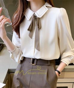 シャツ・ブラウス | ブラウス ボウタイ 長袖 レディース トップス 春秋 おしゃれ きれいめ かわいい オフィス フォーマル シンプル 通勤通学 20代30代40代 夏物 シフォン リボン付き