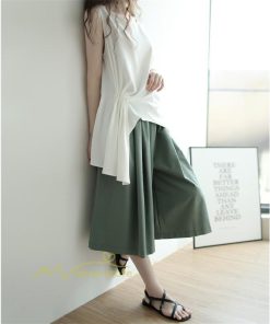 ワイドパンツ | ガウチョパンツレディース スカンツ スカーチョ リラックスパンツ 無地 ウエストゴム ゆったり シンプル 体型カバー おしゃれ ガウチョ ボトムス