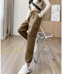 チノ・テーパード・ジョガー・スキニーパン | テーパードパンツ パンツ レディース 着痩せ ワイドパンツ 裾ひも付き ハイウエスト ウエストゴム カジュアル 秋冬 ロングパンツ 新作 無地 きれいめ コーデ