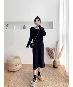 ニットワンピース | レディース 冬 きれいめ ロング おしゃれ 秋冬 長袖 送料無料 可愛い 上品 秋冬コーデ 小柄 萌え袖 20代30代40代50代 がーりー