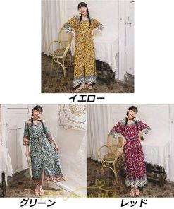 マキシ | ワンピース 大人 上品 きれいめ 長袖 大人可愛い 長袖 カシュクール Vネック ロング丈 マキシ丈 夏 秋 発表会 スリット Aライン お呼ばれ エレガント お嬢様