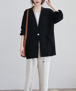 カーディガン | 羽織り レディース 秋服 ライトアウター Vネック 麻綿 無地 20代 30代 春 夏 秋 長袖 カジュアル 40代 50代 秋コーデ 秋かわいい