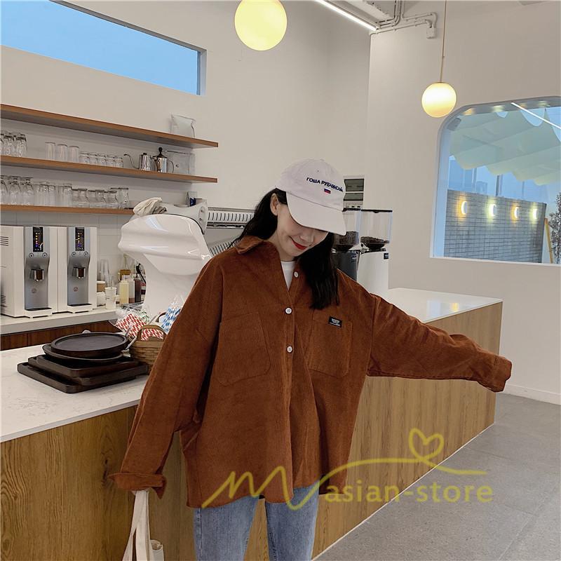 在庫ある | シャツ レディース ロングシャツ 秋服 長袖 トップス コーデュロ イシャツ 羽織り カーディガン 2 Way 20代30代40代 ゆったり 大きめ 通学通勤 体型カバー