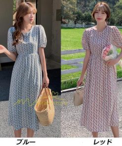 マキシ | ワンピース レディース 40代ワンピース 春夏 半袖 シフォンワンピース 無地 マキシワンピース 丸首 オシャレ 通勤 結婚式ドレス 大人 50代 30代 お出かけ 2022