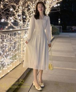 ミディアム | ワンピース レディース Aラインワンピース 着痩せ 上品 長袖ワンピース 春 秋 新作 スプリングワンピース 韓国風 20代 40代 お出かけ ゆったり 通学 30代 通勤