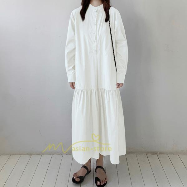 マキシ | シャツワンピース ワンピース 秋 春 レディース ロングワンピース 長袖 ロング丈 マキシ丈 体型カバー 無地 ゆったり 着痩せ 30代 40代 カジュアル 50代 夏物