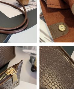 トートバッグ | ポーチ付き クロコダイル柄