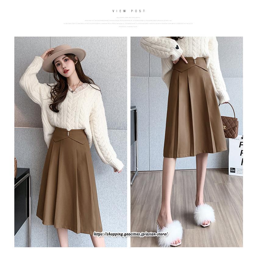 スカート | 膝丈 ひざ丈 秋冬新作 ミモレ丈 Aライン キレイめ 着痩せ 2022新作 通勤 通学 20代 30代 50代 秋服A 大人フェミニン 40代 ナチュラル
