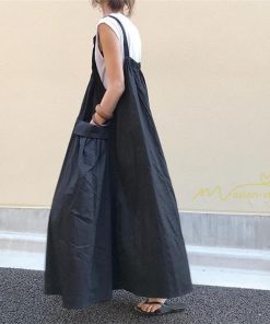 マキシ | サロペットスカート オーバーオール ジャンパースカート サロペット キャミワンピ レディース オールインワン 楽ちん 体型カバー オーバーオール