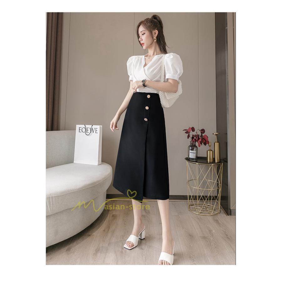 スカート | ボトムス ロング ロングフロントスリット 春 夏 秋 冬 体系カバー Aライン 20代30代40代 通勤通学 カジュアル 無地人気 着痩せ レトロ風 2022