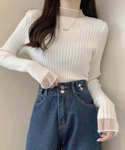 ニット・セーター | 長袖 ニットセーター レディース レース