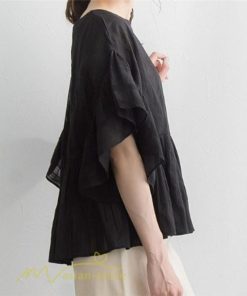 シャツ・ブラウス | シャツ ブラウス レディース きれいめ 春秋 40代 30代 韓国風 フレア 通勤 女性 服装 スーツ 大人 無地 着痩せ オフィスカジュアル 半袖ブラウス 上品 春夏