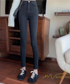 ジーンズ、デニム | デニムパンツ デニム スキニーデニム レディース ジーンズ レディースファッション  春 ハイウエスト 夏 ボトムス デニムズボン ストレッチ効く