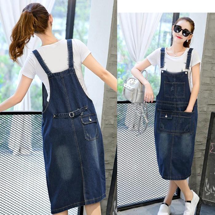 オーバーオール サロペット | 即日発送オーバーオール サロペットスカート ジャンパースカートデニムサロペットオールインワン 膝丈デニムワンピ 大きいサイズ レディースボトムス着痩せ