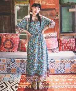 マキシ | ワンピース 大人 上品 きれいめ 長袖 大人可愛い 長袖 カシュクール Vネック ロング丈 マキシ丈 夏 秋 発表会 スリット Aライン お呼ばれ エレガント お嬢様