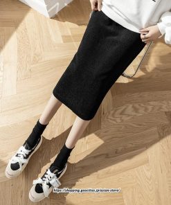 スカート | ロングロング丈 ミモレ丈 ミモレ ウエストゴム 秋 冬 秋冬 あったか コットン カジュアル Aライン 着痩せ スリット キレイめ 2022新作　