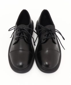 ショートブーツ | 靴 シンプル レースアップ レザー調 カジュアル ローヒール ドレスシューズ レディース 履きやすい