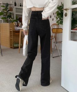 デニム | ストレートデニムパンツ ハイウエスト美脚