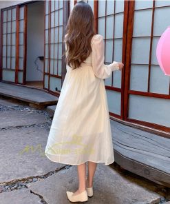 マキシ | ワンピース レディース 夏 40代 きれいめ 膝丈ワンピース 長袖 ワンピ フリル ロング丈ワンピ オシャレ 着痩せ 新作 カジュアル 上品 エレガント お出かけ