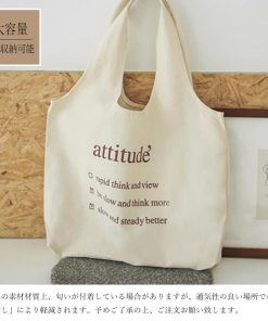 トートバッグ | ロゴキャンバスバッグ ホワイト 布 帆布 可愛い レディースa4キャンバス大容量 軽量 エコバッグ