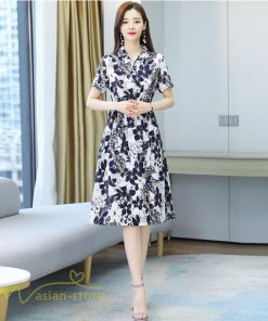ミディアム | シャツワンピース レディース ワンピース 着痩せ 花柄 膝丈 ミディアムワンピース 上品 Aラインワンピース 春 夏新作 フリーサイズ サマーワンピース 通勤通学