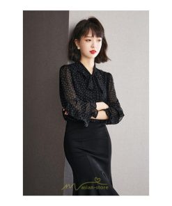 シャツ・ブラウス | ブラウス レディース トップス シャツ シフォン 長袖 黒 アルファベット 20代 30代 40代 通勤 ナチュラル 楽チン カジュアル カジュアル おしゃれ