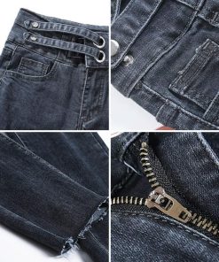 スキニーパンツ | デニムパンツ ハイウエスト 着やせ レディース 美脚見せ ジーパン ジーンズ 細身 ストレッチ ボトムス 韓国風