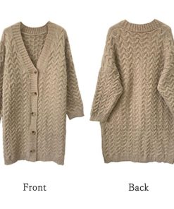 ニット・セーター | ケーブル編みニットカーディガンロング