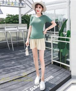 ショートパンツ | マタニティパンツ 妊婦 産前 レディース 着痩せ パンツ ショート丈 無地 夏 新作 サマー おしゃれ サマーパンツ 上品 ゆったり きれいめ ウエスト調整 日常感