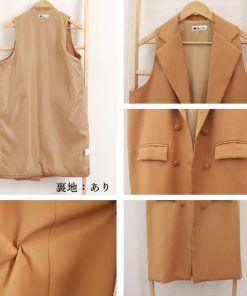 ベスト | ロングジレ レディース ロングベスト韓国