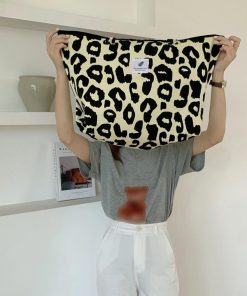 ショルダーバッグ | ヒョウ柄 キャンバストートバッグ 韓国