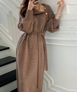 ドレス | ニットワンピース 長袖 レディース 秋冬