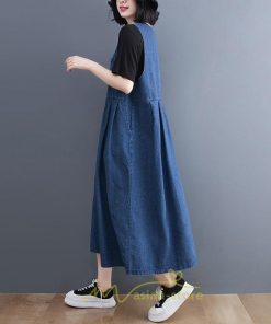 オーバーオール サロペット | デニム サロペット スカート オーバーオール ジャンパースカート レディース ワンピース 可愛い 夏秋 ロング オシャレ ポケット付き オールインワン