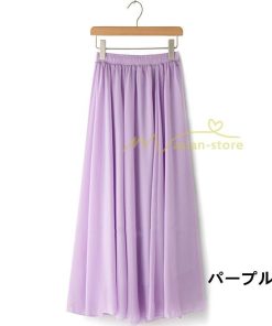 スカート | 夏ロング無地 フレア大人 ウエストゴム 涼しい レディース 夏服 揺れる 女っぽい 20代30代 可愛い ゆったり 40代50代 60代 ダンス