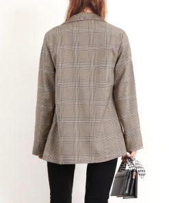 テーラードジャケット | グレンチェック ジャケット レディース秋