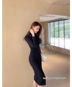 タイト | セクシーワンピース 二次会ワンピース 上品 高級感 ワンピース 長袖 タイトワンピース スリム 美ライン 通勤 結婚式 オフィス お呼ばれワンピース フォーマル