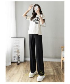 パンツ レギンス | 夏マタニティパンツ ワイドパンツ 涼感 ひんやり ウエストゴム 産前産後 妊婦 妊娠 無地 お腹包む 柔らか 夏パンツ 落ち感 マタニティ ママ ゆったり