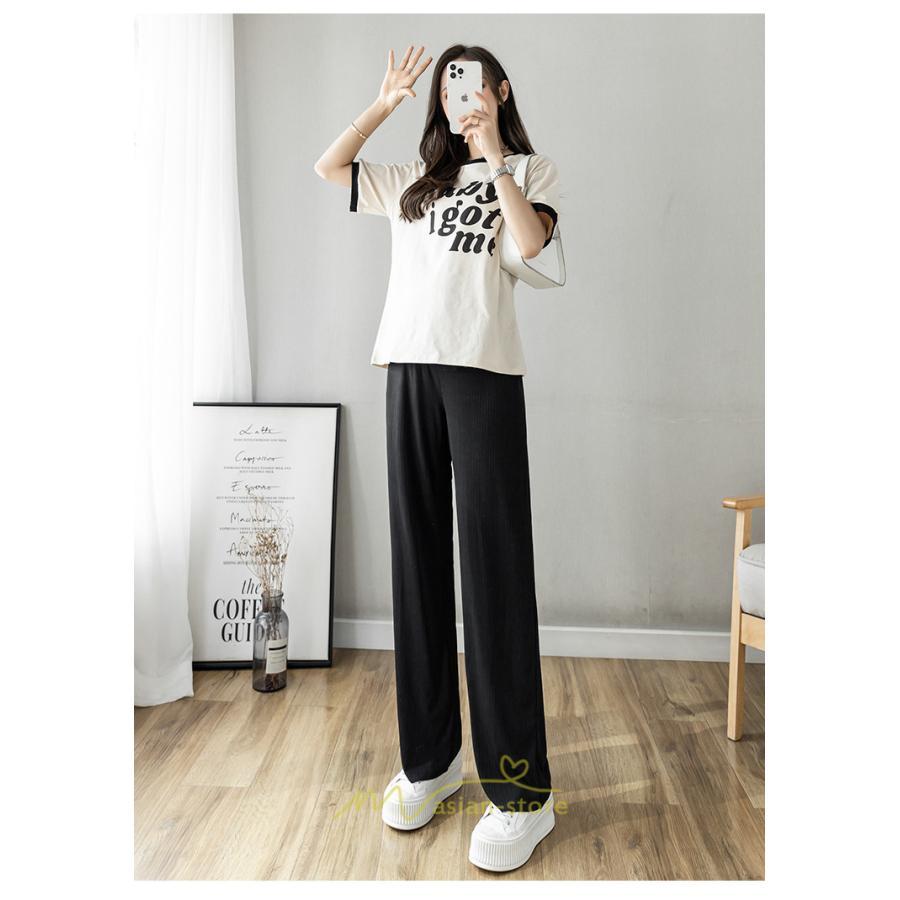 パンツ レギンス | 夏マタニティパンツ ワイドパンツ 涼感 ひんやり ウエストゴム 産前産後 妊婦 妊娠 無地 お腹包む 柔らか 夏パンツ 落ち感 マタニティ ママ ゆったり