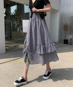 スカート | プリーツロング 春 夏 秋 マキシ 大きいサイズ フレアマキシプリーツ チェック柄 通勤通学 20代30代40代 不規則 フレア